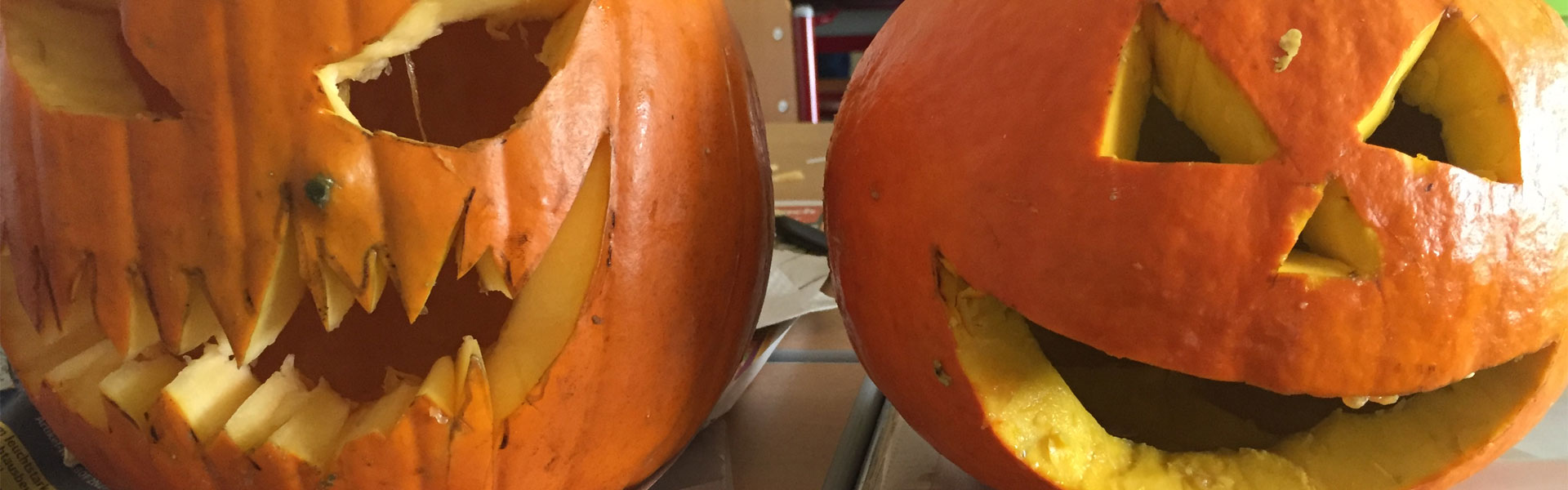 Halloween-Kürbis-Projekt der 7. Klasse